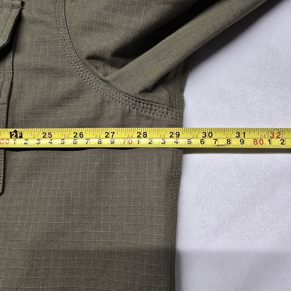 Carhartt 104146 Ripstop Solid Shirt Jacket 2XL Green Flannel Lined Coat - Picture 7 of 9